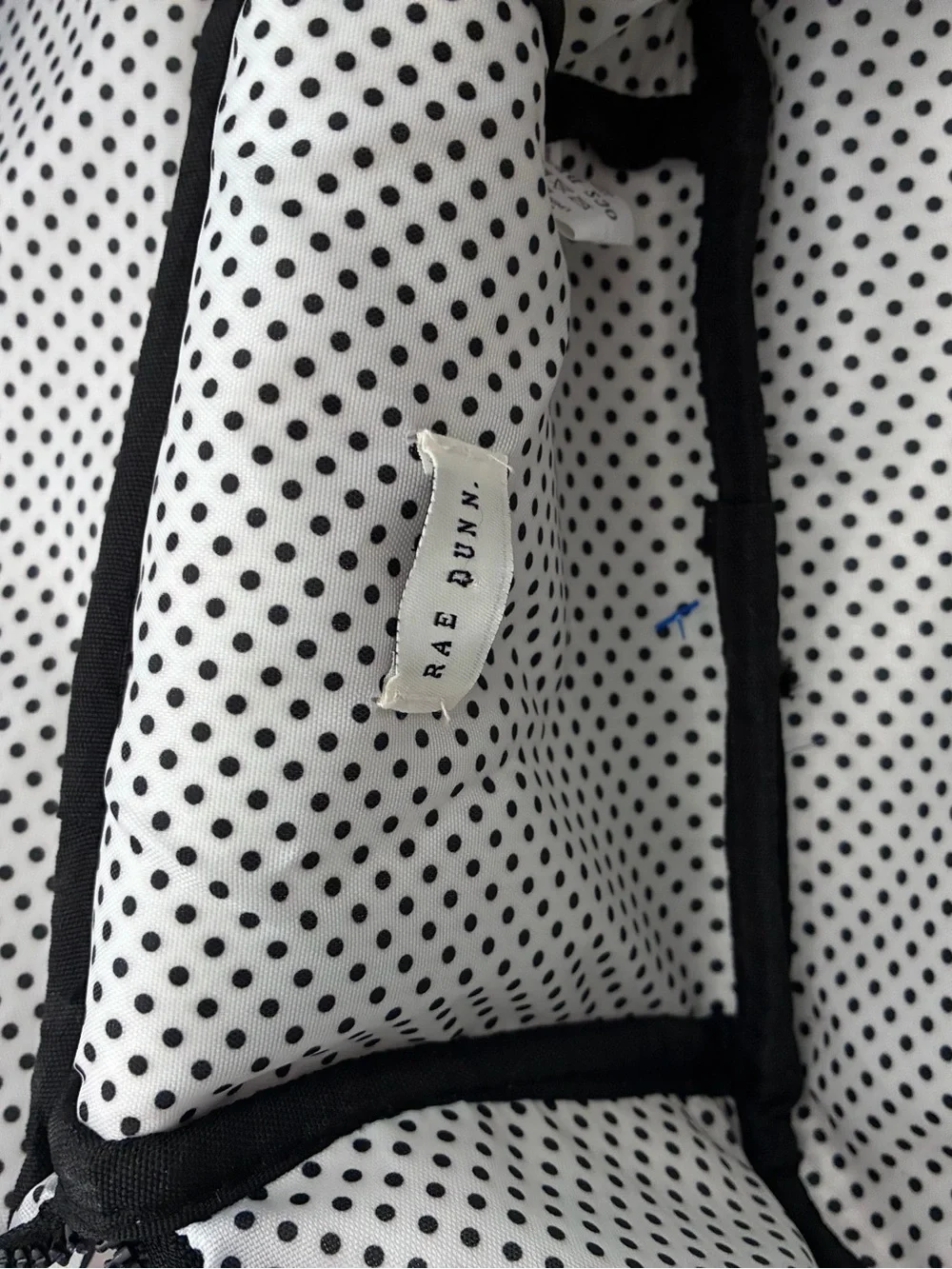Rae Dunn White & Black Floral 'ESSENTIALS' Cosmetic Case